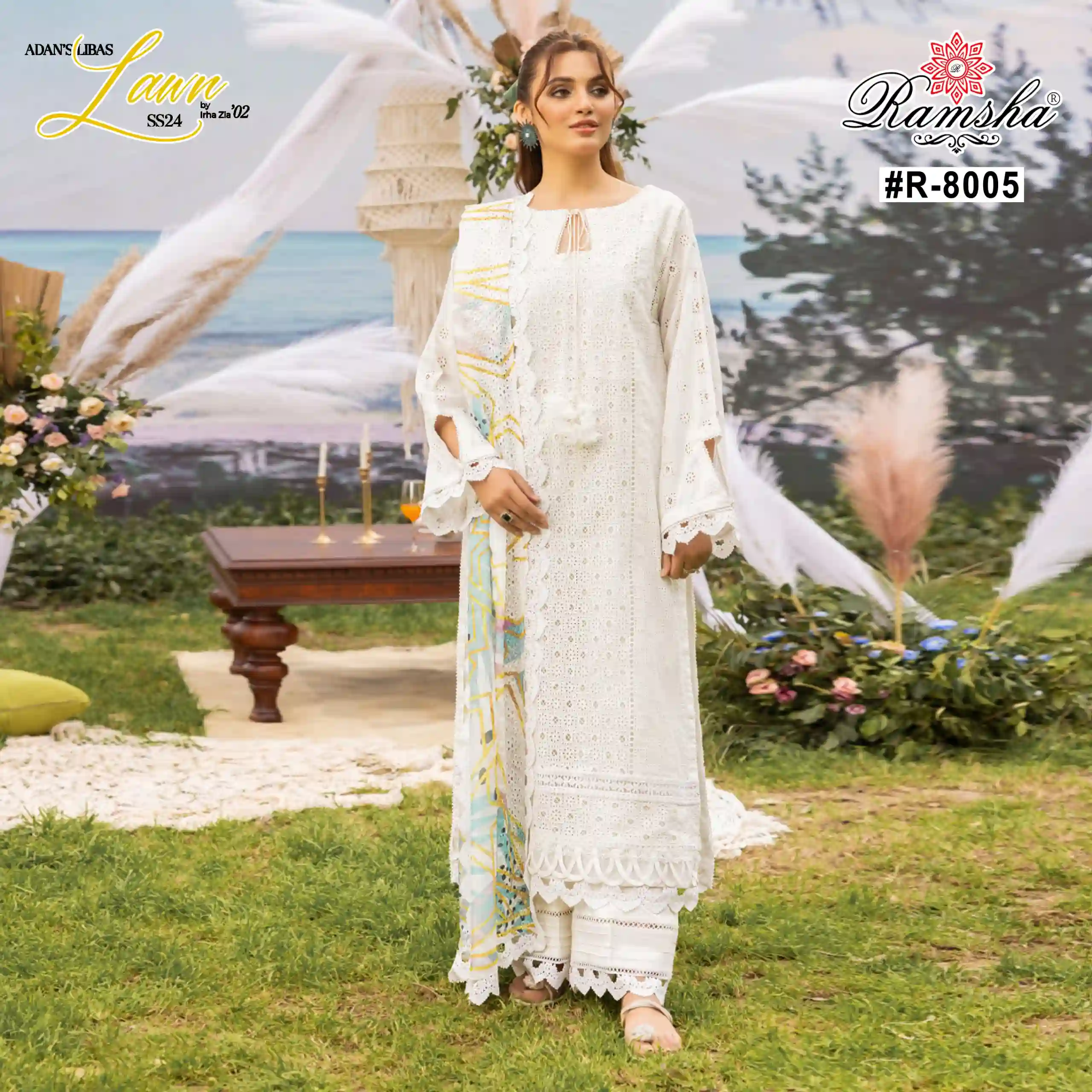 Ramsha Adan-Libas Cambric Wholesale Pakistani Readymade Salwar Suit Catalog — Wholesale Salwar Suits, MPA wholesale from Surat - Gallery Image 3